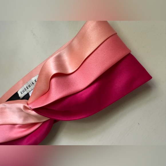 Eugenia Kim Blush and Fuchsia Satin Headband - Picture 2 of 6